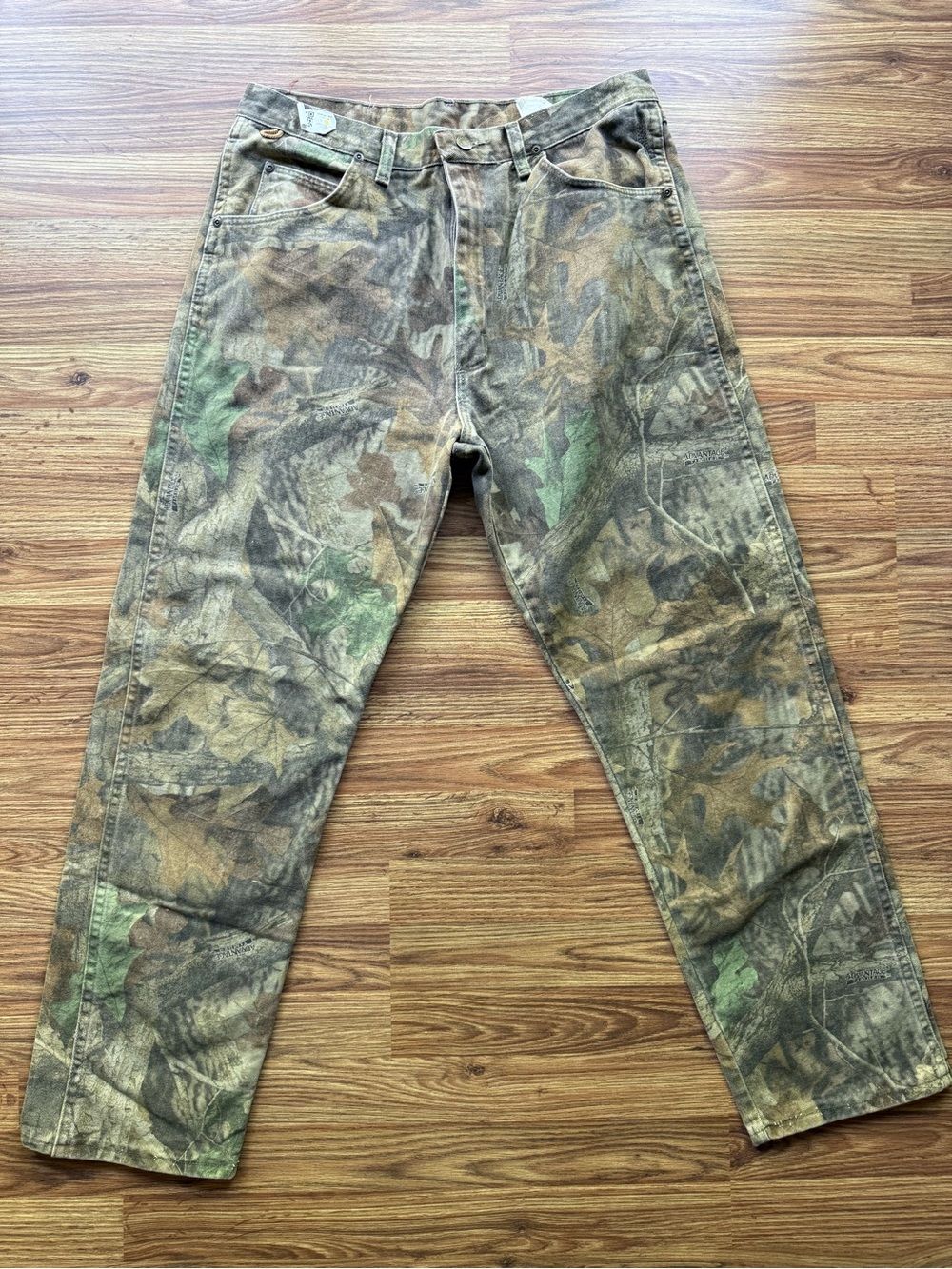 Wrangler Camouflage Work Pants in Brown and Green Tones